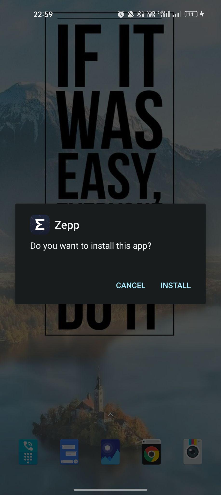 click on install